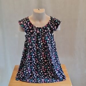 Jumping Beans Floral Kids Dress - Navy